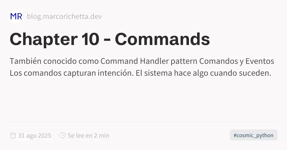 Chapter 10 - Commands