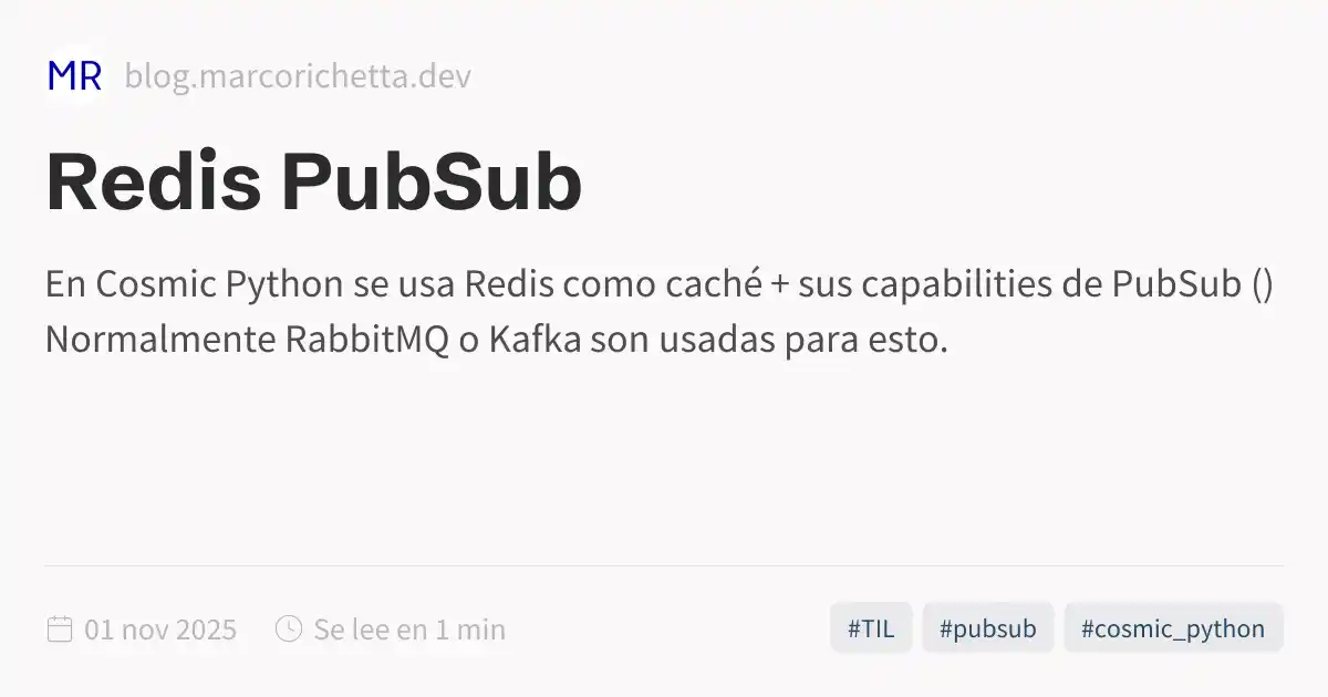 Redis PubSub